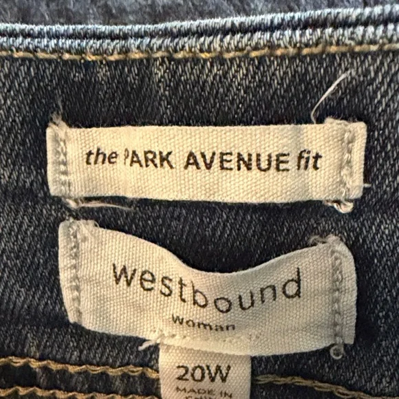 Westbound Pull On Denim Shorts Plus Size 20W Stretch Comfort Casual Park Avenue - Picture 4 of 16
